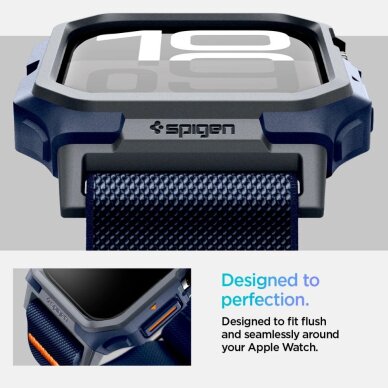 Apple Watch 10 46mm Spigen Lite Fit „Pro“ dirželis – tamsiai mėlynas 13
