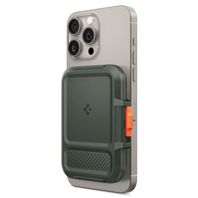 iPhone 16 – Spigen Lock Fit MagSafe Card dėklas - Žalias 11