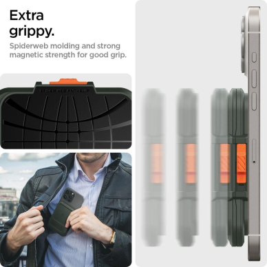 iPhone 16 – Spigen Lock Fit MagSafe Card dėklas - Žalias 18 iPhone 16 – Spigen Lock Fit MagSafe Card dėklas - Žalias 18