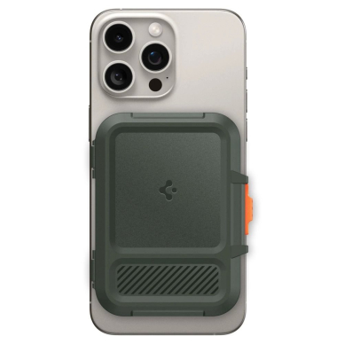 iPhone 16 – Spigen Lock Fit MagSafe Card dėklas - Žalias 2