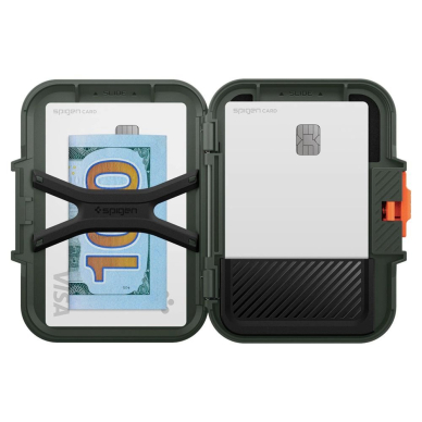 iPhone 16 – Spigen Lock Fit MagSafe Card dėklas - Žalias 8