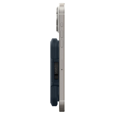 iPhone 16 – Spigen Lock Fit MagSafe Card dėklas - Tamsiai mėlynas 5