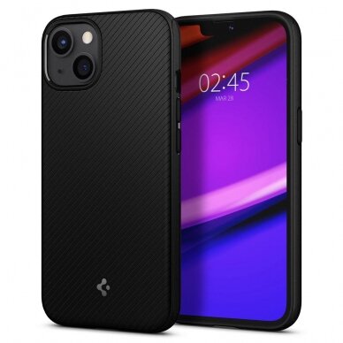 Aukštos kokybės dėklas Spigen Mag Armor iPhone 13 MagSafe compatible Juodas 8 Aukštos kokybės dėklas Spigen Mag Armor iPhone 13 MagSafe compatible Juodas 8