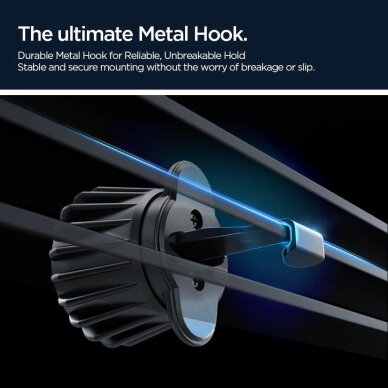 Automobilinis laikiklis Spigen MFT13 su MagSafe prietaisų skydeliui arba vėdinimo angai – sidabrinis 6 Automobilinis laikiklis Spigen MFT13 su MagSafe prietaisų skydeliui arba vėdinimo angai – sidabrinis 6