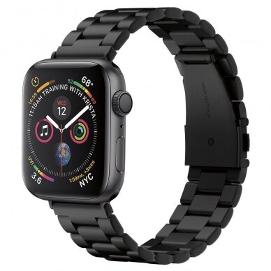 Aukštos Kokybės Dirželis Spigen Modern Fit Band Apple Watch 1/2/3/4/5/6 (42/44Mm) Juodas Aukštos Kokybės Dirželis Spigen Modern Fit Band Apple Watch 1/2/3/4/5/6 (42/44Mm) Juodas
