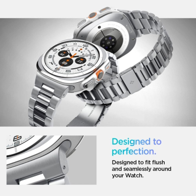 Samsung Galaxy Watch Ultra 47mm Spigen Modern Fit Band apyrankė – sidabrinė 12