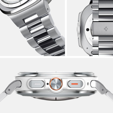 Samsung Galaxy Watch Ultra 47mm Spigen Modern Fit Band apyrankė – sidabrinė 8