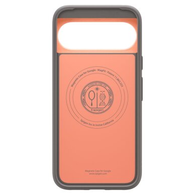 Google Pixel 10 / 10 Pro Spigen Nano Pop Mag MagSafe dėklas – pilkai oranžinis 4 Google Pixel 10 / 10 Pro Spigen Nano Pop Mag MagSafe dėklas – pilkai oranžinis 4