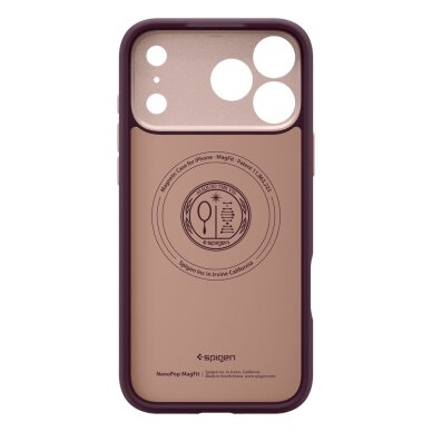 iPhone 17 Pro Spigen Nano Pop Mag MagSafe dėklas – burgundiškas 2 iPhone 17 Pro Spigen Nano Pop Mag MagSafe dėklas – burgundiškas 2