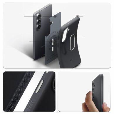 Samsung Galaxy S26 Spigen Nano Pop Mag MagSafe dėklas – juodas 13