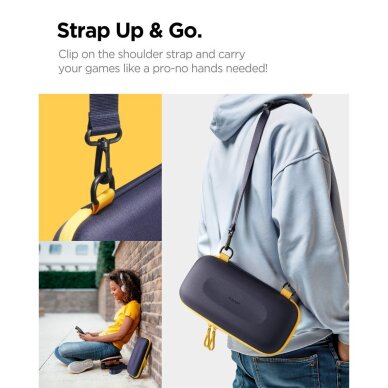 Nintendo Switch 2 Spigen Nano Pop Pro dėklas – tamsiai mėlynas / geltonas 4