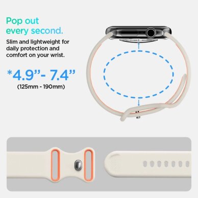Apple Watch 40/41/42 mm Spigen Nano Pop dirželis – smėlinis 8