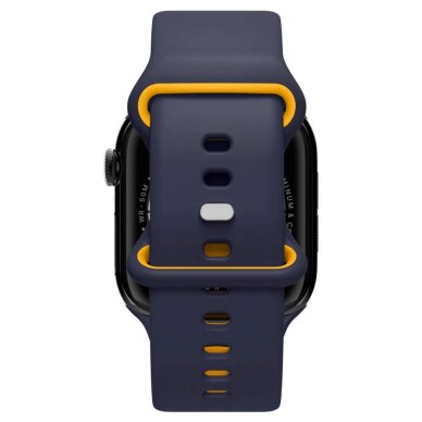 Apple Watch 40/41/42 mm Spigen Nano Pop dirželis – tamsiai mėlynas ir oranžinis 2