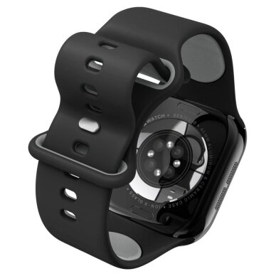 Apple Watch 44 / 45 / 46 / 49 mm Spigen Nano Pop dirželis – juodas ir pilkas 6