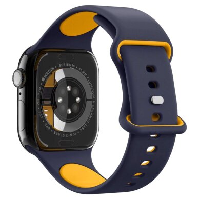 Apple Watch 44 / 45 / 46 / 49 mm Spigen Nano Pop dirželis – tamsiai mėlynas ir geltonas 4 Apple Watch 44 / 45 / 46 / 49 mm Spigen Nano Pop dirželis – tamsiai mėlynas ir geltonas 4