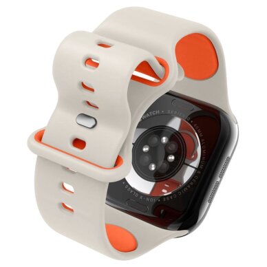 Apple Watch 44 / 45 / 46 / 49 mm Spigen Nano Pop dirželis – smėlinis ir oranžinis 6