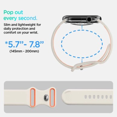 Apple Watch 44 / 45 / 46 / 49 mm Spigen Nano Pop dirželis – smėlinis ir oranžinis 8 Apple Watch 44 / 45 / 46 / 49 mm Spigen Nano Pop dirželis – smėlinis ir oranžinis 8