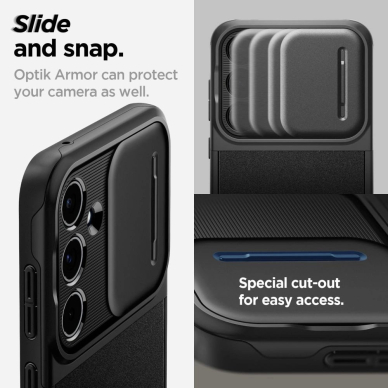 Spigen Optik Armor Dėklas Samsung Galaxy A55 5G - Juodas 15 Spigen Optik Armor Dėklas Samsung Galaxy A55 5G - Juodas 15
