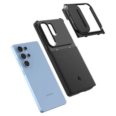 Akcija! Spigen Optik Armor Dėklas Samsung Galaxy S25 Ultra - Juodas  8