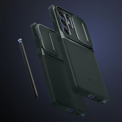 Spigen Optik Armor dėklas Samsung Galaxy S25 Ultra - žalias 11