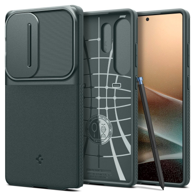 Spigen Optik Armor dėklas Samsung Galaxy S25 Ultra - žalias 12