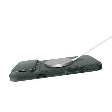 iPhone 17 Pro Spigen Optik Armor MagSafe dėklas – žalias 9