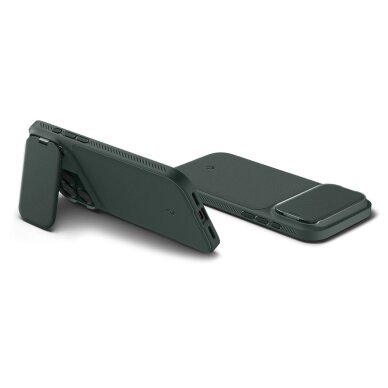 iPhone 17 Pro Max Spigen Optik Armor MagSafe dėklas – žalias 9