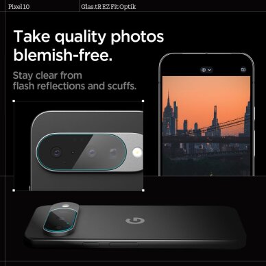 Google Pixel 10 Spigen Optik Glas.tR 2-pack kameros apsauga – skaidri 12 Google Pixel 10 Spigen Optik Glas.tR 2-pack kameros apsauga – skaidri 12
