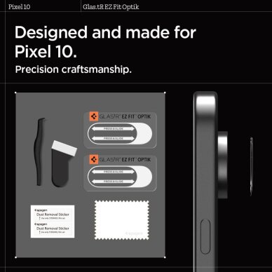 Google Pixel 10 Spigen Optik Glas.tR 2-pack kameros apsauga – skaidri 13 Google Pixel 10 Spigen Optik Glas.tR 2-pack kameros apsauga – skaidri 13