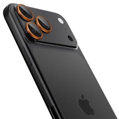 iPhone 16 Pro / 16 Pro Max / 17 Pro / 17 Pro Max Spigen Optik Pro kameros stiklas – oranžinis 2 iPhone 16 Pro / 16 Pro Max / 17 Pro / 17 Pro Max Spigen Optik Pro kameros stiklas – oranžinis 2