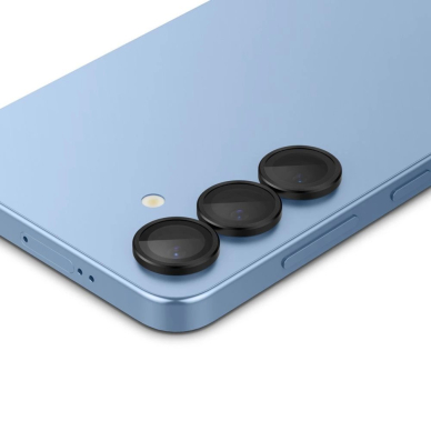 Samsung Galaxy S25+ Spigen Optik Pro GLAS.TR EZ FIT kameros apsauga (2 vnt.) – juoda 3