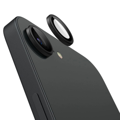 Spigen Optik Pro GLAS.TR "Ez Fit" kameros dangtelis (2 vnt.) skirtas iPhone 16e – juodas 2