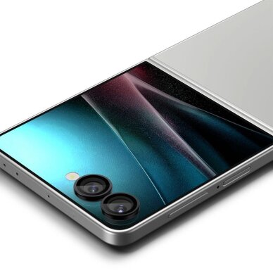 Samsung Galaxy Z Flip 7 Spigen Optik Pro HD Glas.TR EZ Fit kameros apsauga (2 vnt.) – juoda 3