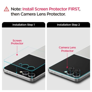 Samsung Galaxy Z Flip 7 Spigen Optik Pro HD Glas.TR EZ Fit kameros apsauga (2 vnt.) – juoda 6 Samsung Galaxy Z Flip 7 Spigen Optik Pro HD Glas.TR EZ Fit kameros apsauga (2 vnt.) – juoda 6