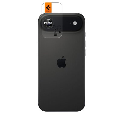 iPhone Air Spigen Optik Pro L-Series kameros stiklas (2 vnt.) – juodas ir raudonas 1