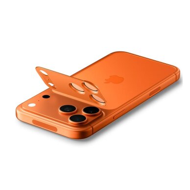 iPhone 17 Pro Spigen Optik Pro XL kameros stiklas – oranžinis 3