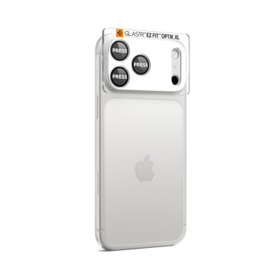 iPhone 17 Pro Spigen Optik Pro XL kameros stiklas – sidabrinis 2