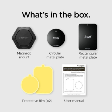 Telefono Laikiklis Spigen QS11 Tvirtinamas ant ventiliacijos grotelių - Juodas 1 Telefono Laikiklis Spigen QS11 Tvirtinamas ant ventiliacijos grotelių - Juodas 1