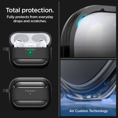 Dėklas Spigen RUGGED ARMOR Apple AIRPODS PRO 1 / 2 Juodas 13 Dėklas Spigen RUGGED ARMOR Apple AIRPODS PRO 1 / 2 Juodas 13