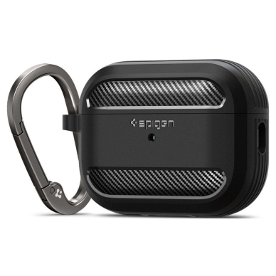 Dėklas Spigen RUGGED ARMOR Apple AIRPODS PRO 1 / 2 Juodas Dėklas Spigen RUGGED ARMOR Apple AIRPODS PRO 1 / 2 Juodas
