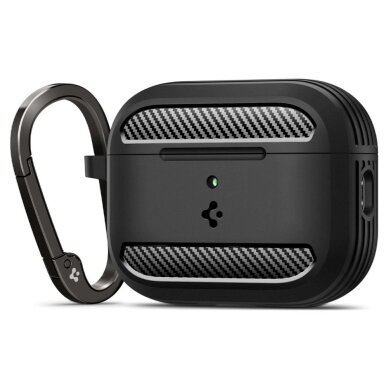 AirPods 3 dėklas Spigen Rugged Armor – matinės juodos spalvos AirPods 3 dėklas Spigen Rugged Armor – matinės juodos spalvos