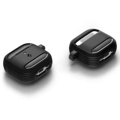 Spigen Rugged Armor Dėklas AirPods 4 - Juodas 7 Spigen Rugged Armor Dėklas AirPods 4 - Juodas 7