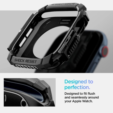 Spigen Rugged Armor Dėklas Apple Watch 10 (42mm) - Juodas 12 Spigen Rugged Armor Dėklas Apple Watch 10 (42mm) - Juodas 12