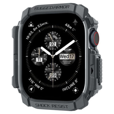 Spigen Rugged Armor Dėklas Apple Watch 10 46mm - Pilkas 13 Spigen Rugged Armor Dėklas Apple Watch 10 46mm - Pilkas 13