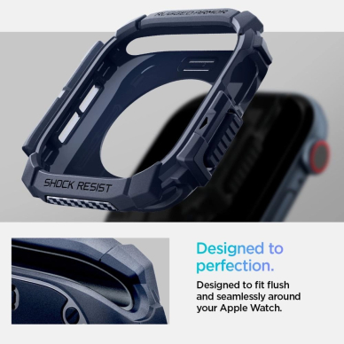 Spigen Rugged Armor Dėklas Apple Watch 10 46mm - Navy Mėlynas 10 Spigen Rugged Armor Dėklas Apple Watch 10 46mm - Navy Mėlynas 10