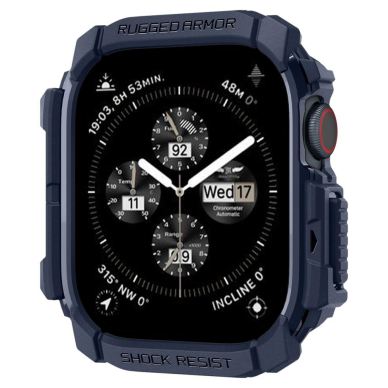 Spigen Rugged Armor Dėklas Apple Watch 10 46mm - Navy Mėlynas 12 Spigen Rugged Armor Dėklas Apple Watch 10 46mm - Navy Mėlynas 12