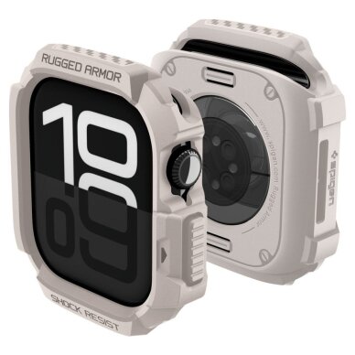 Apple Watch 42 mm Spigen Rugged Armor dėklas – smėlinis Apple Watch 42 mm Spigen Rugged Armor dėklas – smėlinis