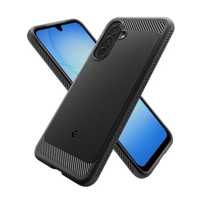 Samsung Galaxy A17 dėklas Spigen Rugged Armor – matinės juodos spalvos 10