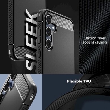Dėklas Spigen Rugged Armor case for Samsung Galaxy A55 5G - Juodas 12
