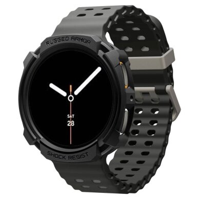 Samsung Galaxy Watch 8 40mm dėklas Spigen Rugged Armor – matinės juodos spalvos 2